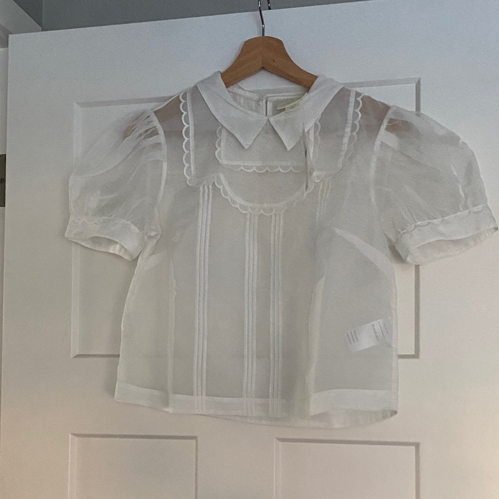 White Sheer Kids Top